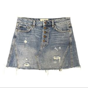 Free People - Buttons Mini Skirt Denim size 30